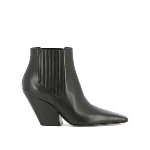 CASADEI Pointed Toe Block Heel Ankle Boots Women BLACK